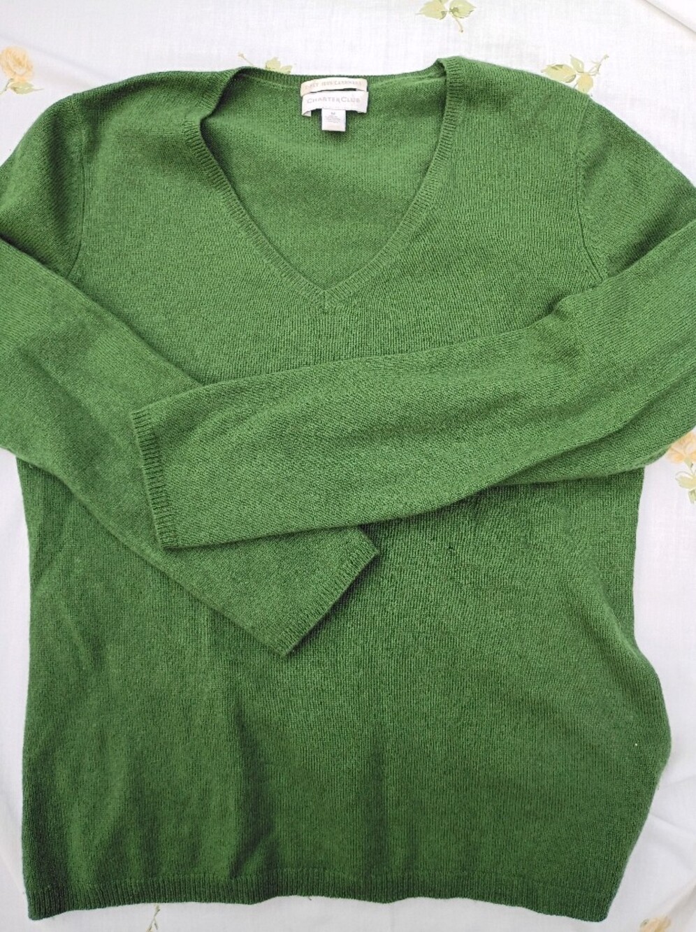 Men's Green V-Neck Sweater